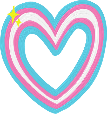 Cute Painterly Pride Transgender Heart