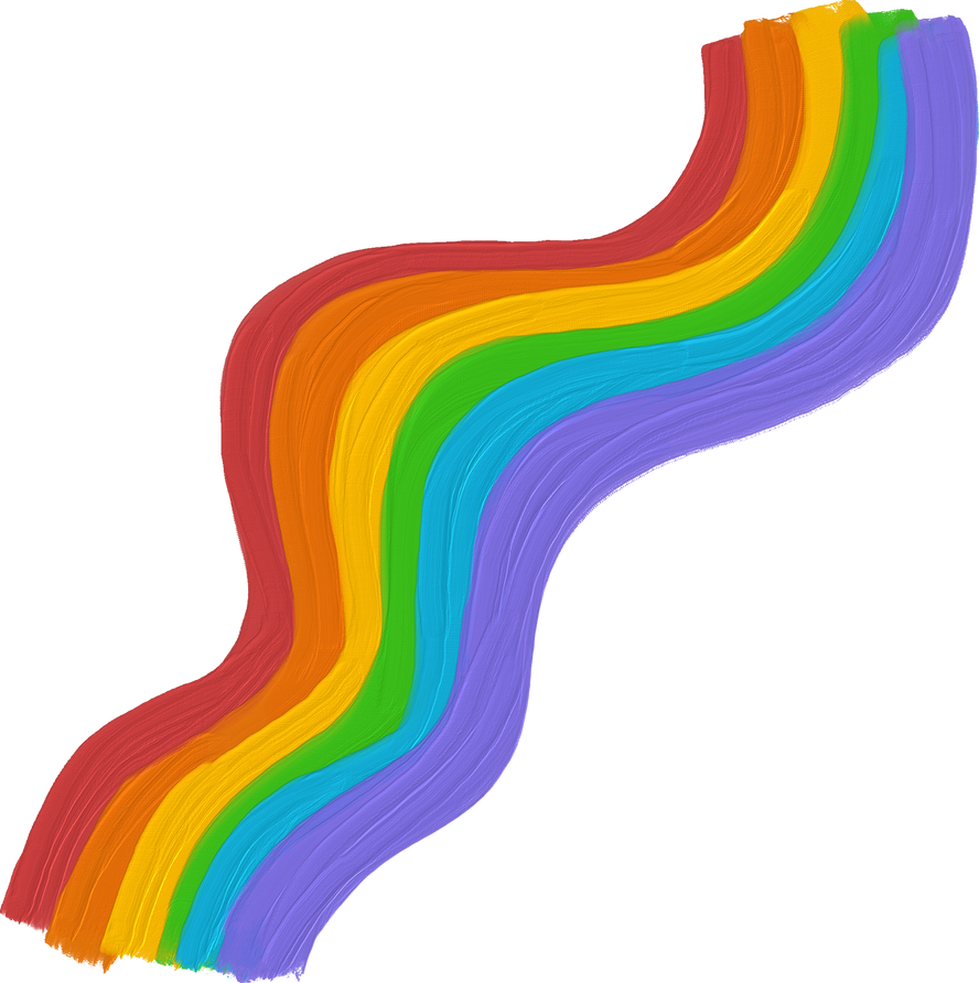 Cute Painterly Pride LGBT Rainbow Wave